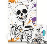 Rompecabezas de Esqueletos para Adultos, 1000 Piezas Fortalece la Memoria Diversión Relajante Bordes de Calidad Un Regalo Encantador 38x52cm