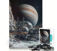 Rompecabezas de estación Espacial en Planeta alienígena para Adolescentes, 1000 Piezas, Juguete para desarrollar la Mente, diseño Sencillo y Divertido, Regalo Memorable 38x52cm