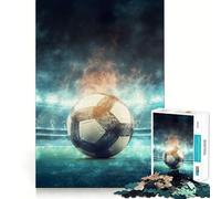 Rompecabezas de Estadio de fútbol de 1000 Piezas para Adolescentes Mejora la Memoria Fácil de Usar Bordes limpios Sorpresa navideña (38x52cm)