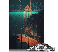 Rompecabezas de Estambul de 1000 Piezas con diseño de píxeles, para Adultos y niños, de Madera, Juegos educativos, 38 x 26 cm (1000 Piezas)