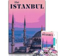 Rompecabezas de Estambul de 2000 Piezas para Adultos y Adolescentes Ayuda a ejercitar el Cerebro Juguetes adictivos para Cultivar la Paciencia Gran regalo70x100cm