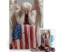 Rompecabezas de Estatua de ángel llorón de 1000 Piezas Diversión para ejercitar la Memoria Bordes Lisos Encaje Forma Divertida de llenar Las Horas Libres (38x26cm)