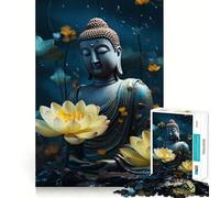 Rompecabezas de Estatua de Buda Espiritual de 1000 Piezas para Adolescentes Fortalece la Memoria Calma y Tranquilidad Regalo Ideal para Pedir un Deseo a Santa Claus 38x52cm