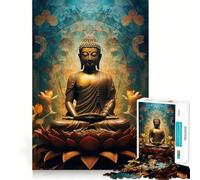Rompecabezas de Estatua de Buda Espiritual de 1000 Piezas para Adolescentes Fortalece la Memoria Calma y Tranquilidad Regalo Ideal para Pedir un Deseo a Santa Claus 38x26cm
