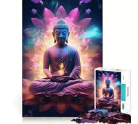 Rompecabezas de Estatua de Buda Espiritual de 1000 Piezas para Adolescentes Juguete para desarrollar la Mente Divertido diseño para armar Regalo Elegante 38x26cm