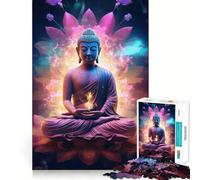 Rompecabezas de Estatua de Buda Espiritual para Adolescentes, 1000 Piezas, Juguete para ejercitar la Mente, diseño Sencillo y Divertido, Regalo Memorable 38x52cm