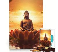 Rompecabezas de Estatua de Buda Espiritual para Adolescentes, 1000 Piezas, lógica Clara, diversión pacífica, Corte, cálida Sorpresa 38x26cm