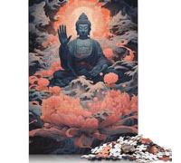 Rompecabezas de Estatua de Buda, Rectangular, de cartón 100% Reciclado, Ideal para Adultos y niños, 1000 Piezas (75 x 50 cm)
