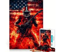 Rompecabezas de Estrella de Rock de fútbol Americano,1000 Piezas,Entrenamiento cognitivo,Piezas Perfectamente encajables,Regalo de cumpleaños,Juguete para ejercitar la Mente (50x75cm)