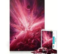 Rompecabezas de explosión de Nebulosa Espacial roja de 1000 Piezas para Adultos, Juguete Intelectual Relajante, Divertido, de Corte preciso, (38x26cm)