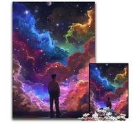 Rompecabezas de Extraterrestres Coloridos para Adultos,1000 Piezas difíciles,Juego Creativo Familiar y decoración del hogar, Adolescentes,26x38cm/10,23x14,96 Pulgadas.