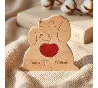 Rompecabezas de Familia de Osos de Madera Personalizado con hasta 9 Nombres, We Are One, Regalo Personalizado para Mamá, Papá, Abuela - Decoración Hogar, Cumpleaños y Housewarming (Estilo 13)