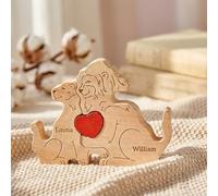 Rompecabezas de Familia de Osos de Madera Personalizado con hasta 9 Nombres, We Are One, Regalo Personalizado para Mamá, Papá, Abuela - Decoración Hogar, Cumpleaños y Housewarming (Estilo 14)