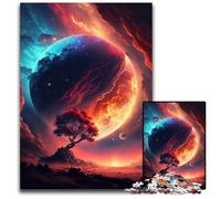 Rompecabezas de fantasía al Atardecer de 1000 Piezas para Adultos, Rompecabezas de cartón para Adolescentes y jóvenes, Regalo Ideal de cumpleaños y Vacaciones, 26x38cm/10,23x14,96 Pulgadas