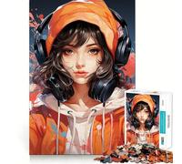 Rompecabezas de fantasía con Chica Anime,1000 Piezas,Divertido,con tecnología Avanzada de Corte láser,Juguete de Entretenimiento para Interiores (38x52cm)