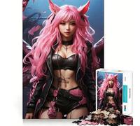 Rompecabezas de fantasía con Dragones y Chicas Anime para Adultos,1000 Piezas,Juego de Memoria Cerebral,Corte Fino,Acabado Premium,Forma entretenida de Pasar el Tiempo Libre (50x75cm)