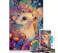 Rompecabezas de fantasía con un Erizo caprichoso en un Paisaje onírico 1000 Piezas Diversión para ejercitar la Memoria Bordes Lisos Encaje Forma Divertida de llenar Las Horas Libres