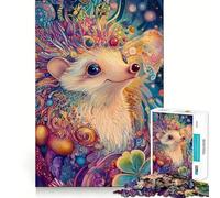 Rompecabezas de fantasía con un Erizo caprichoso en un Paisaje onírico 1000 Piezas Juego Interactivo para estimular el Pensamiento Cierre Seguro sin Piezas Sueltas desafío Mental para el hogar