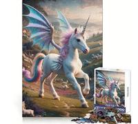 Rompecabezas de fantasía de 1000 Piezas con Unicornio y Pegaso Alado para Adolescentes Ejercicio cognitivo, relajación y Ocio Regalo Ideal para el Invierno (38x52cm)