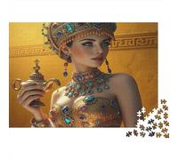 Rompecabezas de fantasía de la Reina árabe de 1000 Piezas, Retrato de la Reina Dorada, Juego Educativo para Adultos, decoración del hogar, difícil, Regalo de cumpleaños 38x26cm
