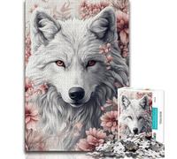 Rompecabezas de fantasía de Lobo para Adolescentes 1000 Piezas Ideal para aliviar el estrés Pasar el rato y Mejorar el Amor en Pareja 38x26cm