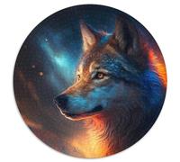 Rompecabezas de fantasía de Lobo para Adultos, 1000 Piezas, Redondo, para Principiantes, Ideal para cumpleaños y Regalos navideños, 67,5 x 67,5 cm