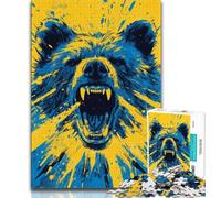 Rompecabezas de fantasía de Oso Pardo para Adultos 1000 Piezas Ideal para Jugar en Familia o como Regalo de Amigo Secreto (26x38cm)