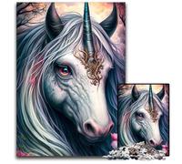 Rompecabezas de fantasía de Unicornio para Adultos, 1000 Piezas, Entretenimiento Relajante, decoración del hogar, 50x75cm (19,68x29,52 Pulgadas).