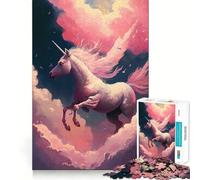 Rompecabezas de fantasía de Unicornio y Caballo de 1000 Piezas Juguete Que desafía la Mente Troquelado de Alta precisión Un Reto Divertido para Pasar el Tiempo (38x26cm)