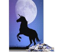 Rompecabezas de fantasía de Unicornio y Caballo, decoración única para el hogar, 100% cartón Reciclado, Ideal para niños o niñas, 1000 Piezas (26 x 38 cm)