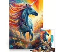 Rompecabezas de fantasía de Unicornio y Caballo para Adultos,1000 Piezas,Entrenamiento Mental,Piezas sin Rebabas,Corte Limpio,Actividad para Compartir en Familia (38x26cm)