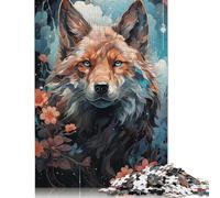 Rompecabezas de fantasía de Zorro de Ojos Azules, Juguete Relajante, Rompecabezas de cartón Premium para Adultos y niños, 1000 Piezas (75 x 50 cm)