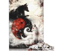 Rompecabezas de fantasía de Zorros de Muerte y Vida para Adultos, 1000 Piezas | Diversión Familiar, Regalos para Adultos, Juegos intelectuales, 1000 Piezas (38 x 26 cm)