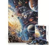 Rompecabezas de fantasía del Sistema Solar para Adultos, 1000 Piezas, Juguete de lógica Pura, Actividad para el hogar, Corte Limpio, Bonito Regalo (38x52cm)