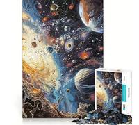 Rompecabezas de fantasía del Sistema Solar para Adultos, 1000 Piezas, Juguete de lógica Pura, Actividad para el hogar, Corte Limpio, Bonito Regalo (38x52cm)
