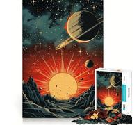 Rompecabezas de fantasía del Sistema Solar Poste, difícil, para Adultos, 1000 Piezas, Juguete de lógica Pura, Actividad para el hogar, Corte Limpio, Bonito Regalo (38x52cm)
