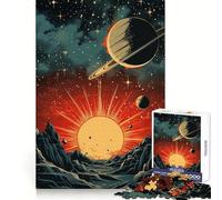Rompecabezas de fantasía del Sistema Solar Poste, difícil, para Adultos, 1000 Piezas, Juguete de lógica Pura, Actividad para el hogar, Corte Limpio, Bonito Regalo (38x52cm)