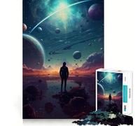 Rompecabezas de fantasía Espacial para Adultos, 1000 Piezas, Mejora la Memoria, relaja la Mente, Bordes Afilados, Regalo Elegante (38x26cm)