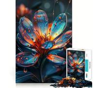 Rompecabezas de fantasía Floral Vibrante para Adultos,1000 Piezas,Juego para ejercitar la Mente,Corte de precisión,Bordes Suaves,desafío Divertido para el Tiempo de Espera (38x52cm)