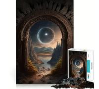 Rompecabezas de fantasía Mundos Místicos de 1000 Piezas para Adolescentes Fortalece la Memoria Ocio en casa Bordes limpios Regalo Ideal (38x26cm)