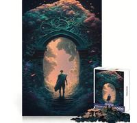 Rompecabezas de fantasía Mundos Místicos de 1000 Piezas para Adultos y Adolescentes Juguete de lógica Clara Tiempo de relajación Corte Artículo de Santa Claus (38x52cm)