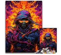 Rompecabezas de fantasía Ninja japonés de 1000 Piezas para Adultos Rompecabezas para Adultos Actividad Divertida para Toda la Familia desafío Mental Adolescentes 1000 Piezas (75 x 50 cm)