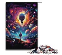 Rompecabezas de fantasía para Adultos Colorido y Hermoso Globo aerostático 1000 Piezas Rompecabezas de Madera para Adultos y niños a Partir de 12 años Juguete Educativo 1000 Piezas (38 x 26 cm)