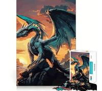 Rompecabezas de fantasía Retro con Dragones y Bestias para Adultos, 1000 Piezas, para Fortalecer la Memoria, diversión Casual, Calidad, diseño Elegante, Regalo (38x52cm)