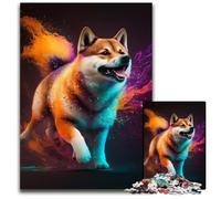 Rompecabezas de fantasía Shiba Inu para Adultos, 1000 Piezas, de Madera, Ideal para Parejas, Navidad, Año Nuevo y San Valentín, 50x75cm/19,68x29,52 Pulgadas.