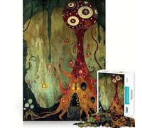 Rompecabezas de fantasía Surrealista con diseño de casa en el árbol para Adolescentes, 1000 Piezas, Juguete de lógica Pura, Tranquilo, Sereno, Limpio, decoración de Pared 38x52cm