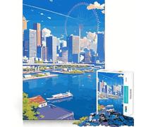 Rompecabezas de fantasía Urbana de Anime de 1000 Piezas Entrenamiento Cerebral Divertido Encaje Huecos Actividad para Compartir con Seres Queridos (38x26cm)