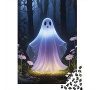 Rompecabezas de Fantasmas de Dibujos Animados, Juegos creativos, Rompecabezas de cartón 100% Reciclado para Adultos, 1000 Piezas (75 x 50 cm)