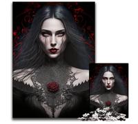 Rompecabezas de Fantasmas góticos de la Oscuridad, 1000 Piezas para Adultos diversión Familiar, Juegos de Fiesta y Regalos de cumpleaños. 26x38cm/10,23x14,96 Pulgadas.