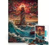 Rompecabezas de Faro con técnica de Quilling para Adultos, 1000 Piezas, para Fortalecer la Memoria, Divertido, para armar, Arte Coleccionable (50x75cm)